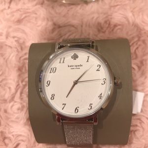 NWT KATE SPADE Silver tone Monterrey watch.